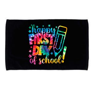 Tie Dye Happy First Day Of School Back To School Teacher Kids Microfiber Hand Towel