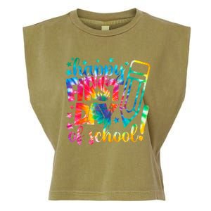 Tie Dye Happy First Day Of School Back To School Teacher Kids Garment-Dyed Women's Muscle Tee