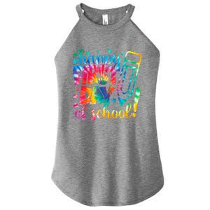 Tie Dye Happy First Day Of School Back To School Teacher Kids Women's Perfect Tri Rocker Tank