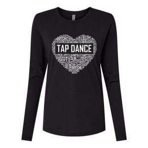 Tap Dance Heart Lover Gift Tap Dancer Funny Gift Dancing Teacher Great Gift Womens Cotton Relaxed Long Sleeve T-Shirt