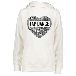 Tap Dance Heart Lover Gift Tap Dancer Funny Gift Dancing Teacher Great Gift Womens Funnel Neck Pullover Hood