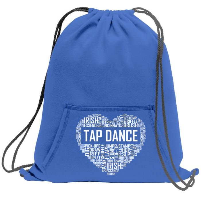 Tap Dance Heart Lover Gift Tap Dancer Funny Gift Dancing Teacher Great Gift Sweatshirt Cinch Pack Bag