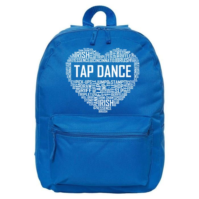 Tap Dance Heart Lover Gift Tap Dancer Funny Gift Dancing Teacher Great Gift 16 in Basic Backpack