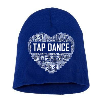 Tap Dance Heart Lover Gift Tap Dancer Funny Gift Dancing Teacher Great Gift Short Acrylic Beanie