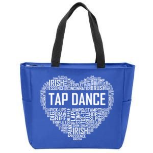 Tap Dance Heart Lover Gift Tap Dancer Funny Gift Dancing Teacher Great Gift Zip Tote Bag