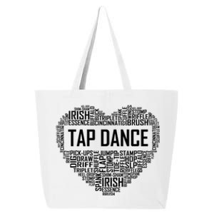 Tap Dance Heart Lover Gift Tap Dancer Funny Gift Dancing Teacher Great Gift 25L Jumbo Tote