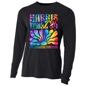 Tie Dye Harris Waltz 2024 Election Kamala Harris Tim Waltz Cooling Performance Long Sleeve Crew