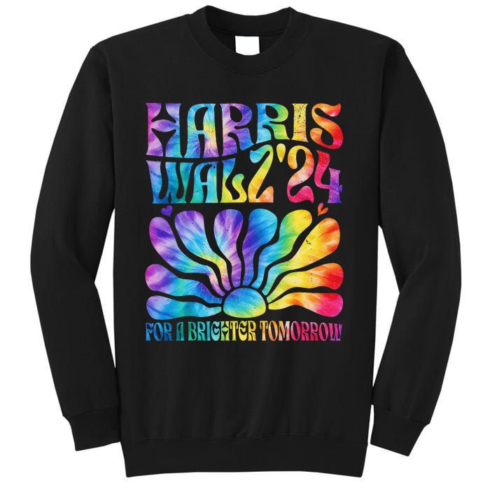 Tie Dye Harris Waltz 2024 Election Kamala Harris Tim Waltz Tall Sweatshirt