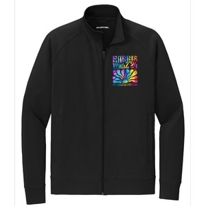 Tie Dye Harris Waltz 2024 Election Kamala Harris Tim Waltz Stretch Full-Zip Cadet Jacket