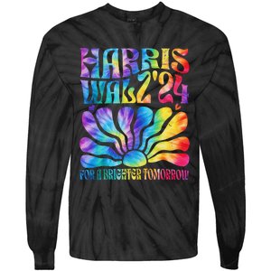 Tie Dye Harris Waltz 2024 Election Kamala Harris Tim Waltz Tie-Dye Long Sleeve Shirt