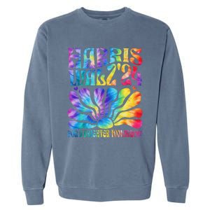 Tie Dye Harris Waltz 2024 Election Kamala Harris Tim Waltz Garment-Dyed Sweatshirt