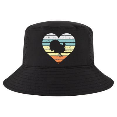 Turkey Day Heart Sunset Retro Thanksgiving Fall  Gift Cool Comfort Performance Bucket Hat