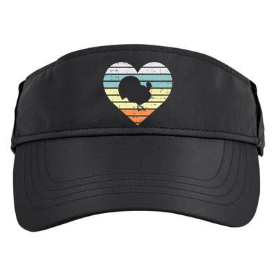 Turkey Day Heart Sunset Retro Thanksgiving Fall  Gift Adult Drive Performance Visor