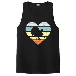 Turkey Day Heart Sunset Retro Thanksgiving Fall  Gift PosiCharge Competitor Tank