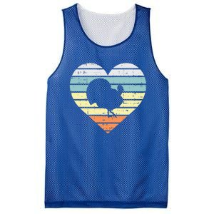 Turkey Day Heart Sunset Retro Thanksgiving Fall  Gift Mesh Reversible Basketball Jersey Tank