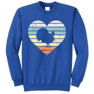 Turkey Day Heart Sunset Retro Thanksgiving Fall  Gift Tall Sweatshirt