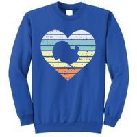 Turkey Day Heart Sunset Retro Thanksgiving Fall  Gift Tall Sweatshirt