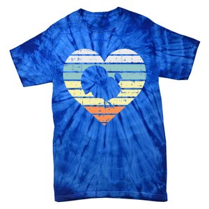 Turkey Day Heart Sunset Retro Thanksgiving Fall  Gift Tie-Dye T-Shirt