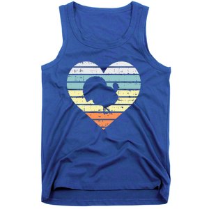 Turkey Day Heart Sunset Retro Thanksgiving Fall  Gift Tank Top