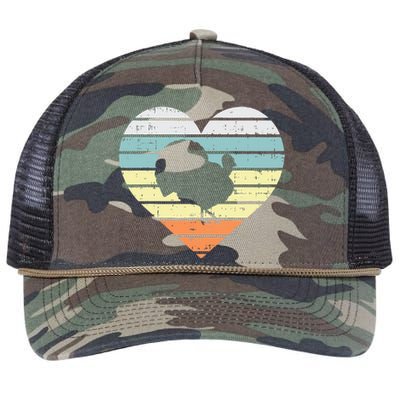 Turkey Day Heart Sunset Retro Thanksgiving Fall  Gift Retro Rope Trucker Hat Cap