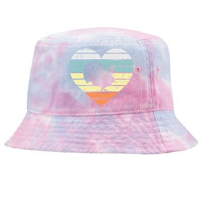 Turkey Day Heart Sunset Retro Thanksgiving Fall  Gift Tie-Dyed Bucket Hat