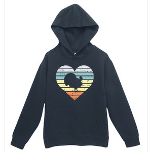 Turkey Day Heart Sunset Retro Thanksgiving Fall  Gift Urban Pullover Hoodie