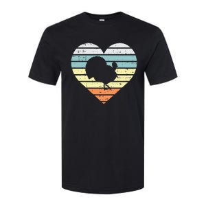 Turkey Day Heart Sunset Retro Thanksgiving Fall  Gift Softstyle CVC T-Shirt