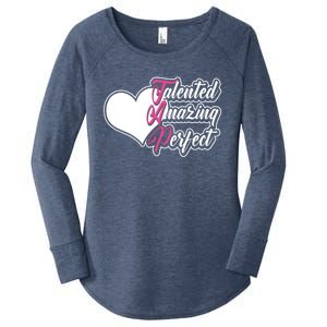 Tap Dance Heart Step Dancers Dancing Gift Women's Perfect Tri Tunic Long Sleeve Shirt