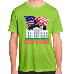 Trump DaddyS Home Bye Joe Biden Drops Out Run For Election Adult ChromaSoft Performance T-Shirt