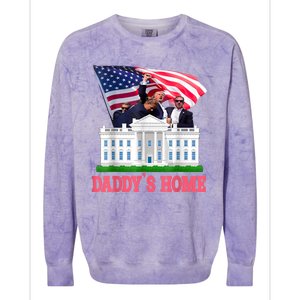 Trump DaddyS Home Bye Joe Biden Drops Out Run For Election Colorblast Crewneck Sweatshirt