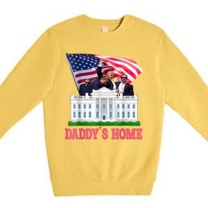 Trump DaddyS Home Bye Joe Biden Drops Out Run For Election Premium Crewneck Sweatshirt