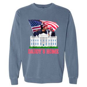 Trump DaddyS Home Bye Joe Biden Drops Out Run For Election Garment-Dyed Sweatshirt