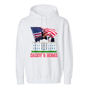 Trump DaddyS Home Bye Joe Biden Drops Out Run For Election Garment-Dyed Fleece Hoodie