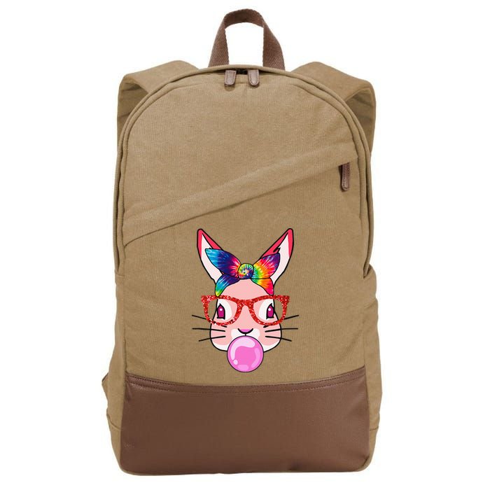 Tie Dye Headband Bunny Bubble Gum Funny Cotton Canvas Backpack