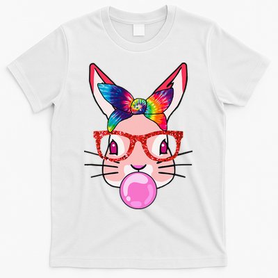 Tie Dye Headband Bunny Bubble Gum Funny T-Shirt