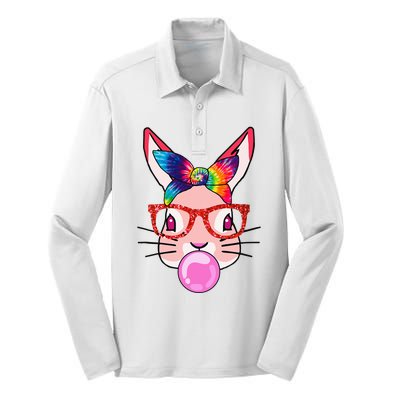 Tie Dye Headband Bunny Bubble Gum Funny Silk Touch Performance Long Sleeve Polo