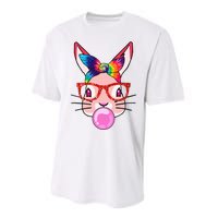 Tie Dye Headband Bunny Bubble Gum Funny Performance Sprint T-Shirt