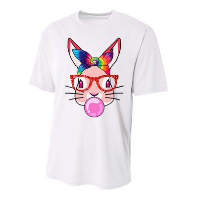 Tie Dye Headband Bunny Bubble Gum Funny Performance Sprint T-Shirt