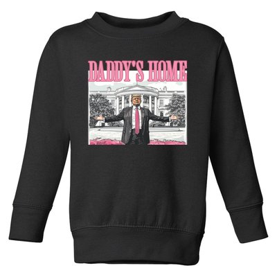 Trump Daddys Home White House 2024 Toddler Sweatshirt