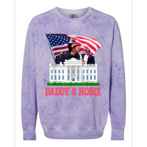 Trump DaddyS Home Bye Joe Biden Drops Out Run For Election Colorblast Crewneck Sweatshirt