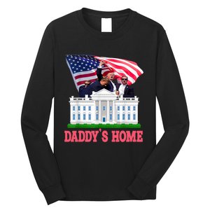 Trump DaddyS Home Bye Joe Biden Drops Out Run For Election Long Sleeve Shirt