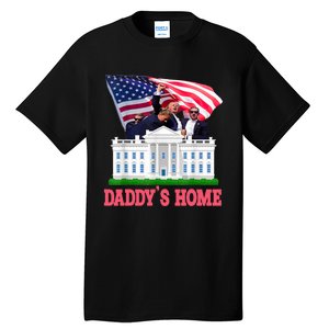 Trump DaddyS Home Bye Joe Biden Drops Out Run For Election Tall T-Shirt