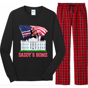 Trump DaddyS Home Bye Joe Biden Drops Out Run For Election Long Sleeve Pajama Set