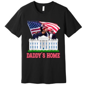 Trump DaddyS Home Bye Joe Biden Drops Out Run For Election Premium T-Shirt