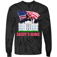 Trump DaddyS Home Bye Joe Biden Drops Out Run For Election Tie-Dye Long Sleeve Shirt