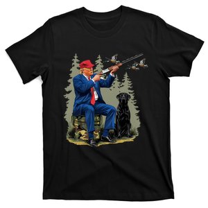 Trump Duck Hunting Donald Trump Old School Camouflage T-Shirt