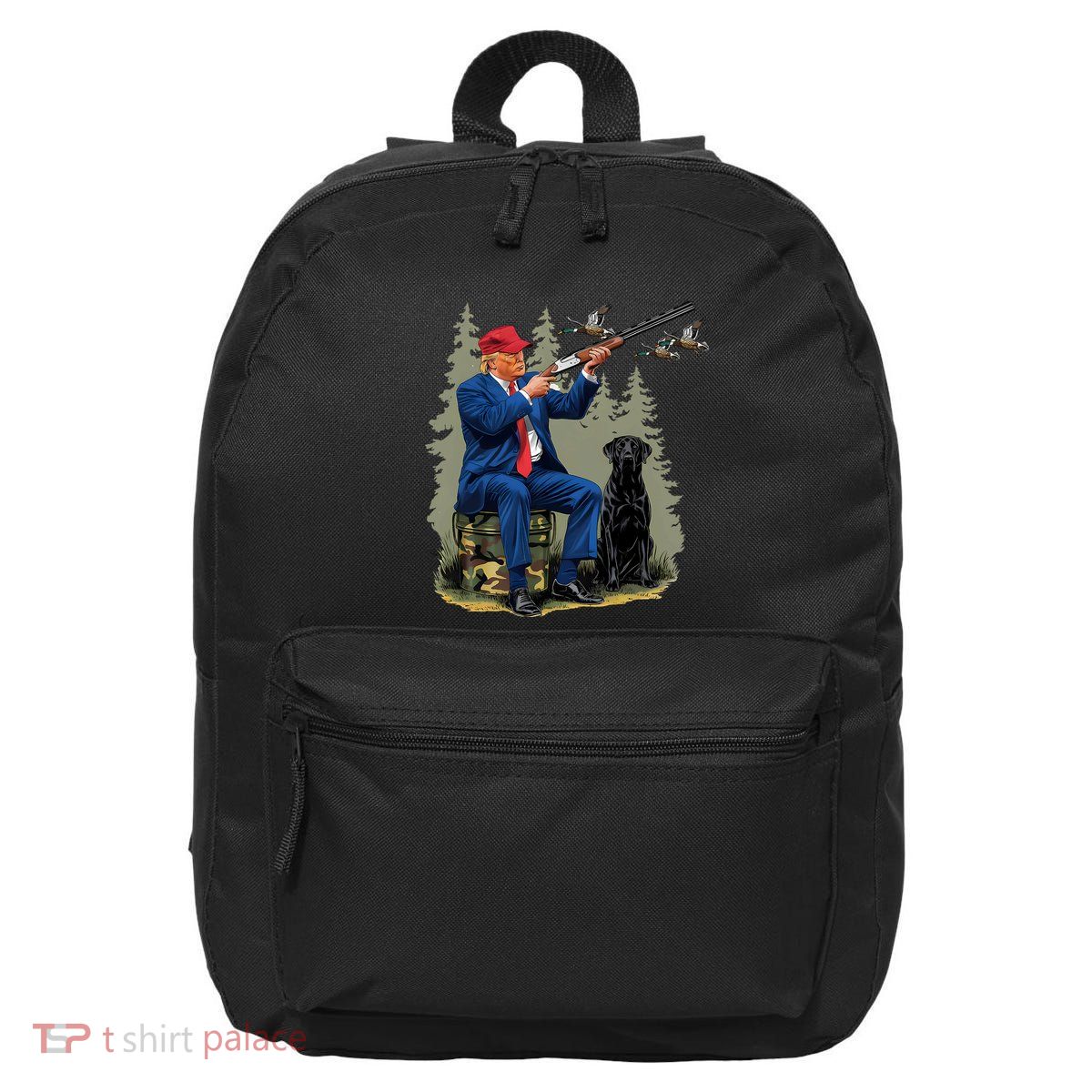 Trump Duck Hunting Donald Trump Old School Camouflage 16 in Basic Backpack