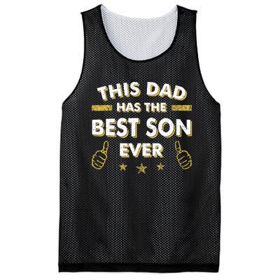 This Dad Has The Best Son Ever Father Day Christmas From Son Mesh Reversible Basketball Jersey Tank