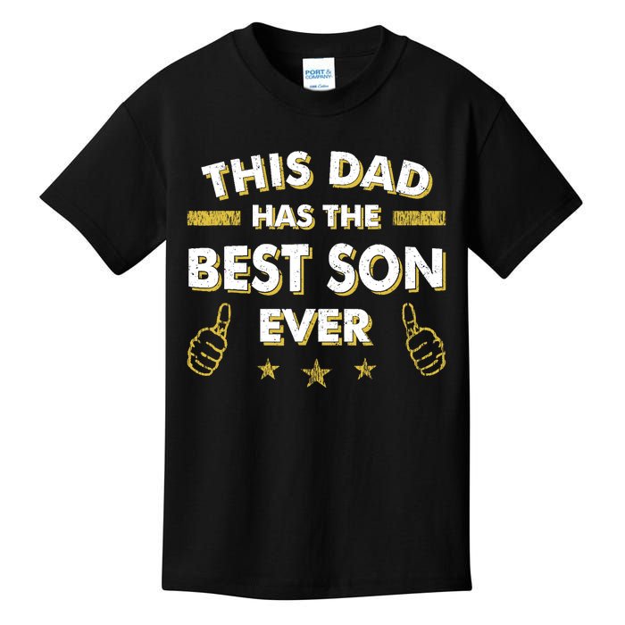 This Dad Has The Best Son Ever Father Day Christmas From Son Kids T-Shirt