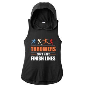 Throwers Dont Have Finish Lines Javelin Discus Shot Put Ladies PosiCharge Tri-Blend Wicking Draft Hoodie Tank